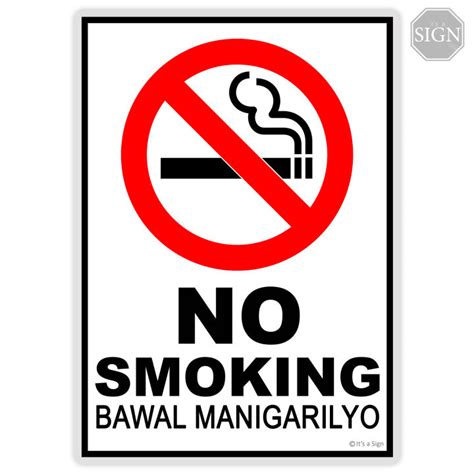 bawal manigarilyo signage